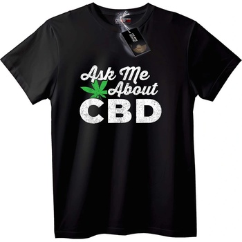 NOONEBRAND Тениска Питай ме за CBD - 2XL, White