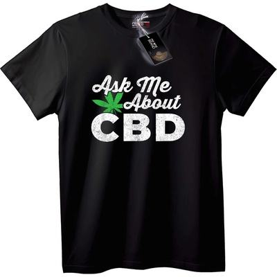 NOONEBRAND Тениска Питай ме за CBD - 2XL, White