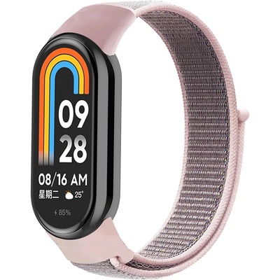 Planet Tech Текстилна каишка за Xiaomi Mi Band M8, M9, M10 фитнес гривна, Розов пясък (MiBand8-37)