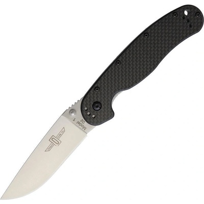 Ontario RAT-1 Satin D2 Steel Carbon Fieber Handle