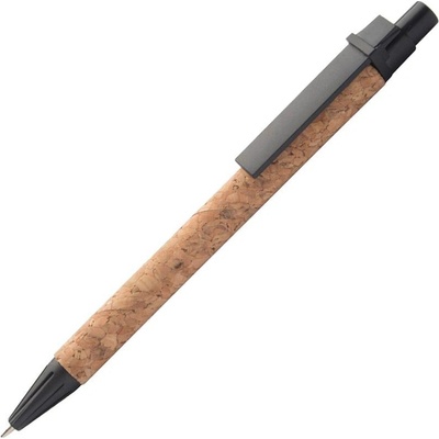 Office1 Еко химикалка Carina, корк и пластмаса, черна (6110140052)