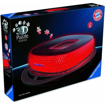 Ravensburger 3D Puzzle Iconics Allianz Arena (Nočná edícia) 264 ks