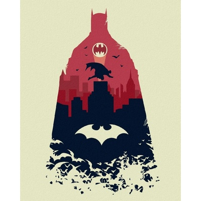 Zuty Batman obrys 40 x 50 cm vypnuté plátno na rám 8596530135692