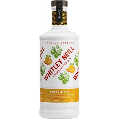 Whitley Neill Mango & Lime Gin 41,3% 0,7 l (čistá fľaša)