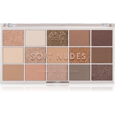 MUA Make Up Academy Professional 15 Shade Palette палитра сенки за очи цвят Soft Nudes 12 гр