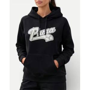 PUMA Script Hoodie Black