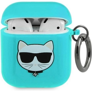 Karl Lagerfeld Калъф Karl Lagerfeld KLA2UCHFL Choupette за Apple AirPods, син (3666339009250)