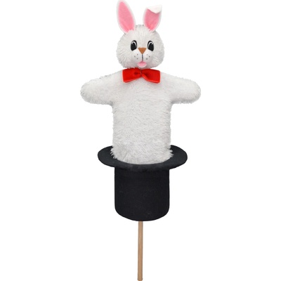 MUB2 Králik v klobúku 38 cm kornútový maňuška