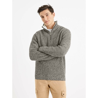 Celio Мъжки пуловер Celio Вевекинг в бяло и сиво Celio | Siv | МЪЖЕ | S