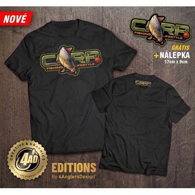 4anglersdesign Tričko Carp fishing live style