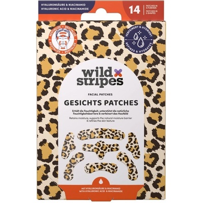 Wild Stripes Facial Patches Animal Leo - Hydrokoloidní náplasti s kyselinou hyaluronovou a niacinamidem 14 ks