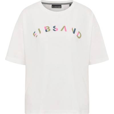 ELBSAND Дамска тениска ELBSAND Women's Moana T-shirt - Cloud White / Mulitcolor - размер XXL (916-6652-0115)