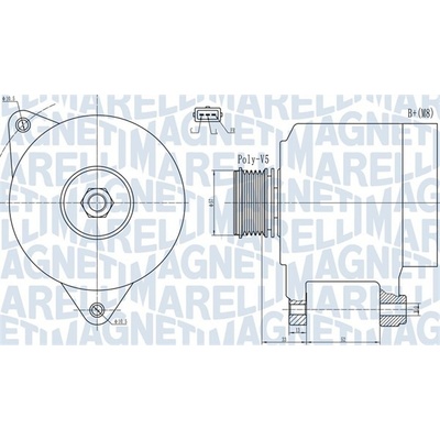 MAGNETI MARELLI Alternátor 063732133010