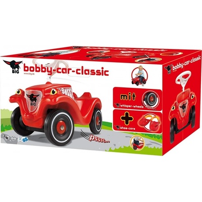 Big Bobby Car Classic Red With Whisper Wheels And Shoe Care
