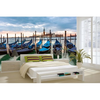 DIMEX ART s. r. o Самозалепваща се флизелинова фототапета гондола на площад сан марко 375 x 250 см