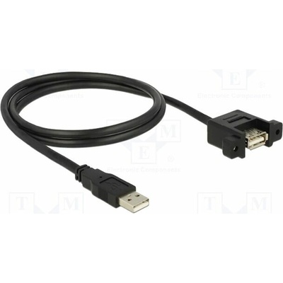 Delock 85106 USB 2.0 USB A zásuvka z obou stran 1m černý