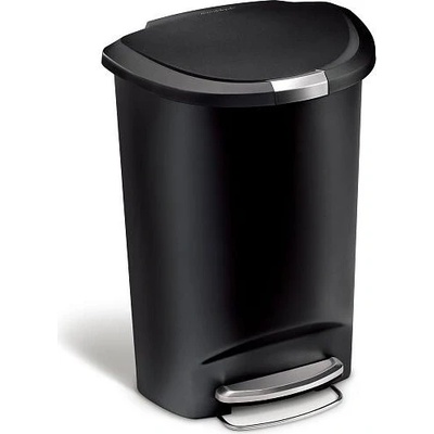 Simplehuman CW1355 Pedálový 50 l půlkulatý černý plast