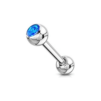 Šperky4U piercing do jazyka s opálem PJ0003-B