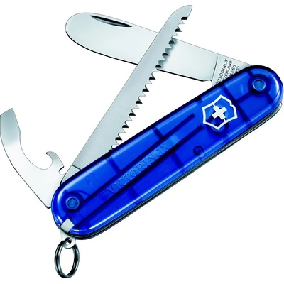 VICTORINOX MY FIRST, transparentný s pílkou, veľkosť 84mm