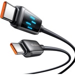 Mcdodo Кабел за данни - Mcdodo (CA-4250) - USB-C → USB-C, 100W, LED дисплей, PD бързо зареждане, 1.2m - Черен
