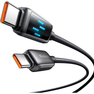 Mcdodo Кабел за данни - Mcdodo (CA-4250) - USB-C → USB-C, 100W, LED дисплей, PD бързо зареждане, 1.2m - Черен