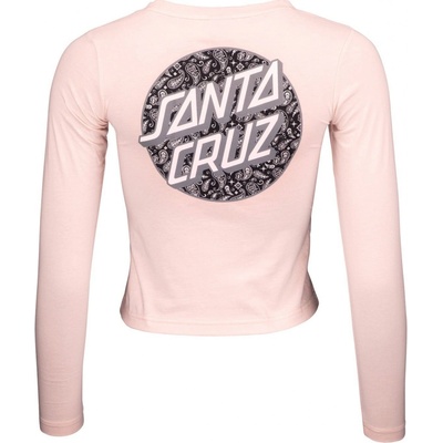 SANTA CRUZ SCREAMING PAISLEY DOT LS TEE Chalk Pink