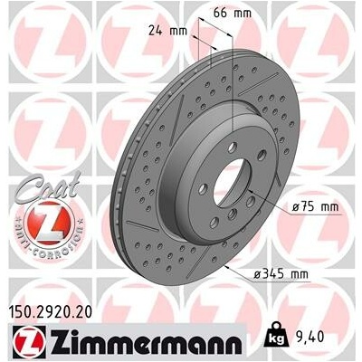 Brzdový kotúč ZIMMERMANN 150.2920.20 (150292020)