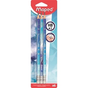 Maped Графитен молив с гума, hb, триъгълен, maped "Арктически лед", 6 бр. 851826 (851826)