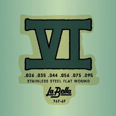 La Bella Bass VI Stainless Steel Flat Wound 26-95 pro 4strunnou baskytaru 767-6F