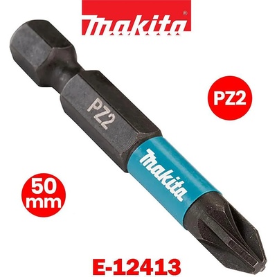 Makita Торсионен накрайник/бит, 50мм, PZ2, 1/4" шестостен, Makita E-12413 Impact Black (UNI-07359)