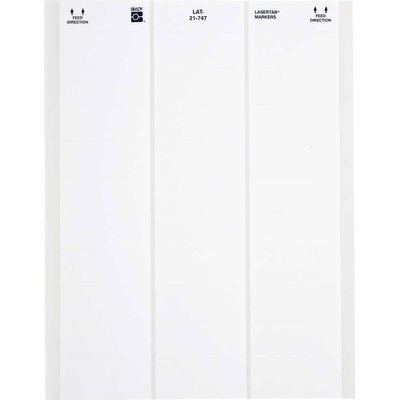 Brady LAT-21-747-1 / 024569, LaserTab Laser Printable Labels, 63.50 mm x 25.40 mm (24569)