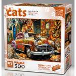 KS Games - Puzzle Cats On The Car - 500 piese