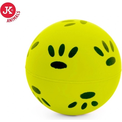 JK ANIMALS Gumový žlutý míček tlapky 4,7 cm