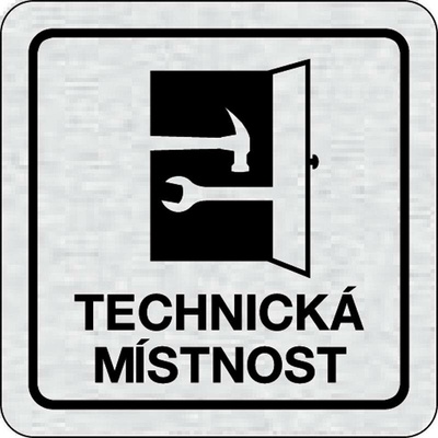 B2B Partner Nalepovací cedulka na dveře - Technická místnost