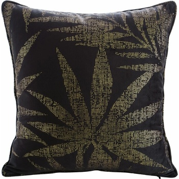 Takoy z mäkkého zamatu so zlatistou potlačou listov a lemovkou po okrajoch-HF-383972 40 x 40 cm