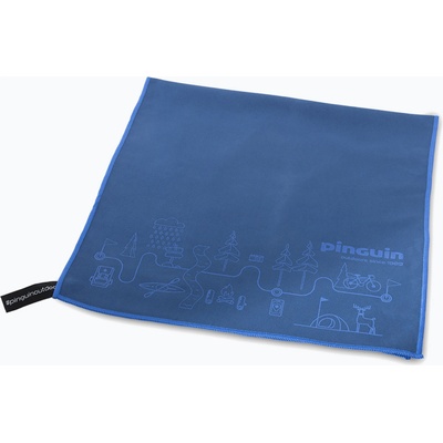 Pinguin Micro Towel Map XL бързосъхнеща кърпа синя