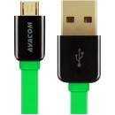 Avacom DCUS-MIC-120G USB - Micro USB, 120cm, zelený
