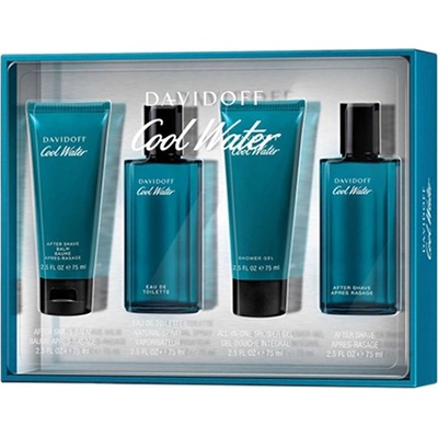 Davidoff Cool Water подаръчен комплект с тоалетна вода 75мл и душ гел 75мл за мъже 1 бр