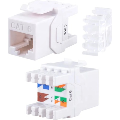 W-Star KRJ45-C6-180 - Keystone Jack CAT6 RJ45 UTP, 180°, narážecí (IDC)