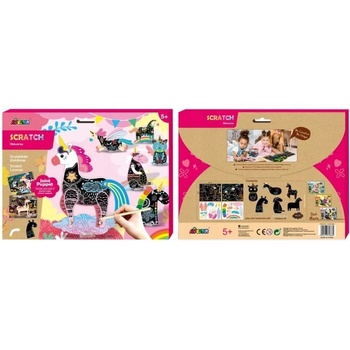 Pohyblivé škrabací obrázky Jednorožci Avenir