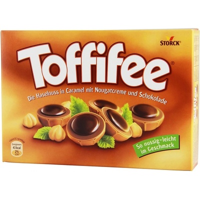 Toffifee Celá jádra lískových ořechů v karamelu s lískooříškovým krémem a čokoládou 125 g