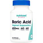 Nutricost Вагинални инфекции - Борна киселина (Boric Acid), 600 mg х 60 вагинални капсули (67885 (586101) NC)