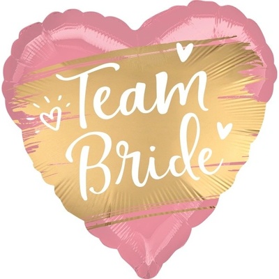 Amscan BALÓNIK fóliový Srdce ružové Team Bride 45cm