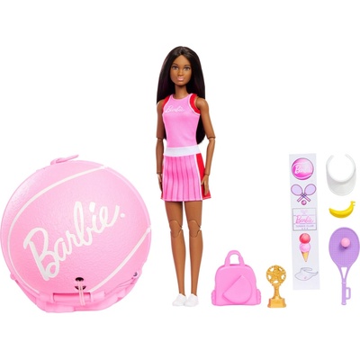 Mattel Barbie TEAM ROLL & REVEAL Rozjezd kariéry tenistka, JMY56