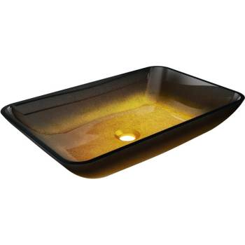 Mexen Megan стъклена мивка за плот 56 x 36 см, тъмно злато - 24135651 (24135651)