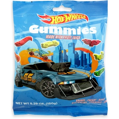 Hot Wheels Želatinové ovocné bonbóny 100 g