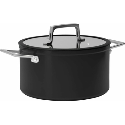 FABINI Hrniec Meda 4.0 Pro, 24 cm (5,5 l), čierny s pokrievkou