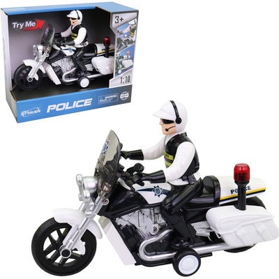 MaDe Policejní motorka s řidičem se světlem a zvukem