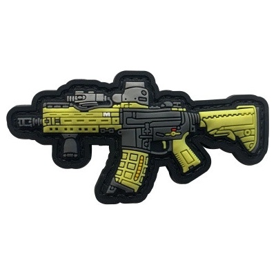 ARMED PATCHES 3D PVC velcro nášivka s motivem zbraně AR-15