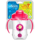 Dr.Brown´s hrneček s brčkem s držadlami růžový TC91101 270 ml